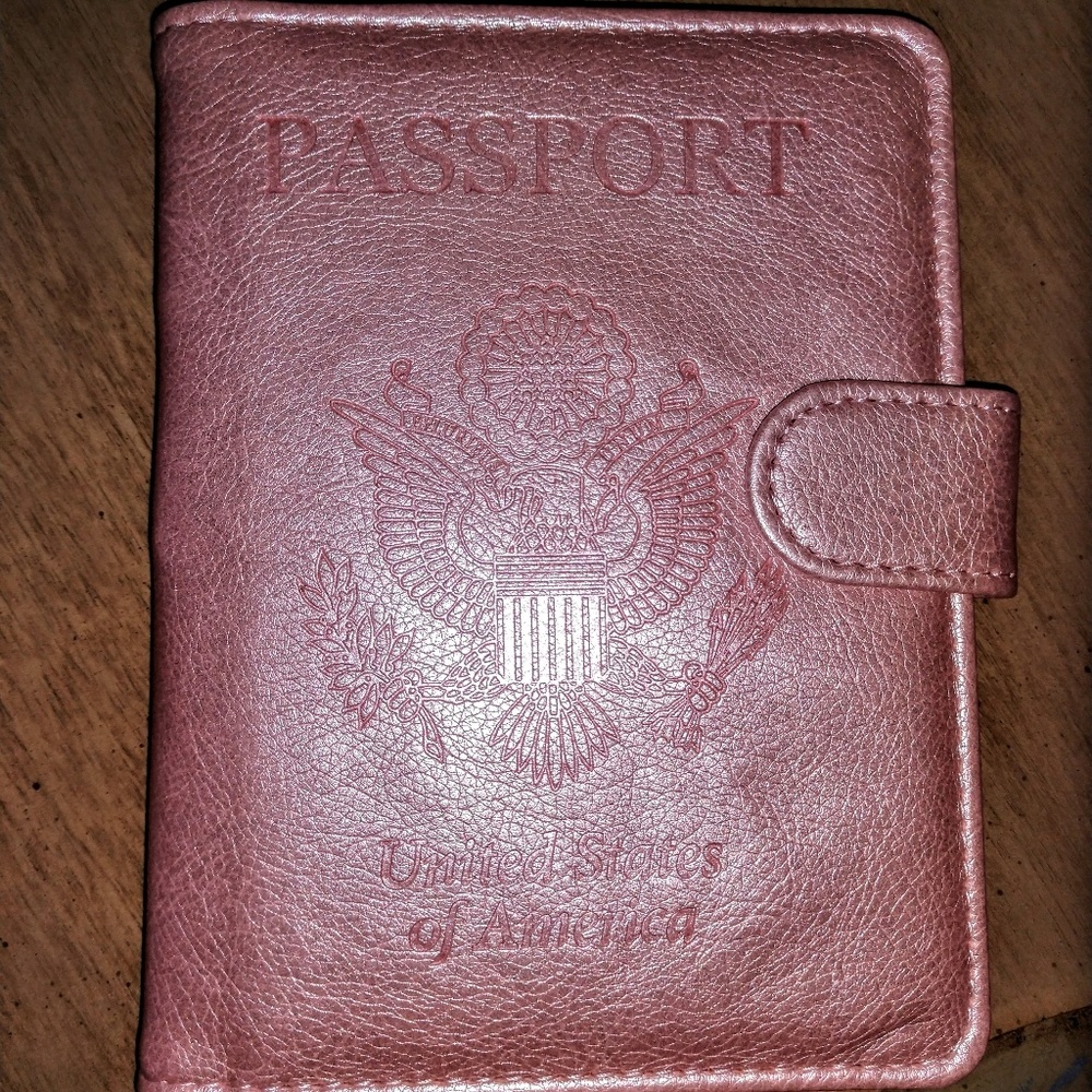 ⭐FINAL PRICE Faux Leather Pink Passport Cover New